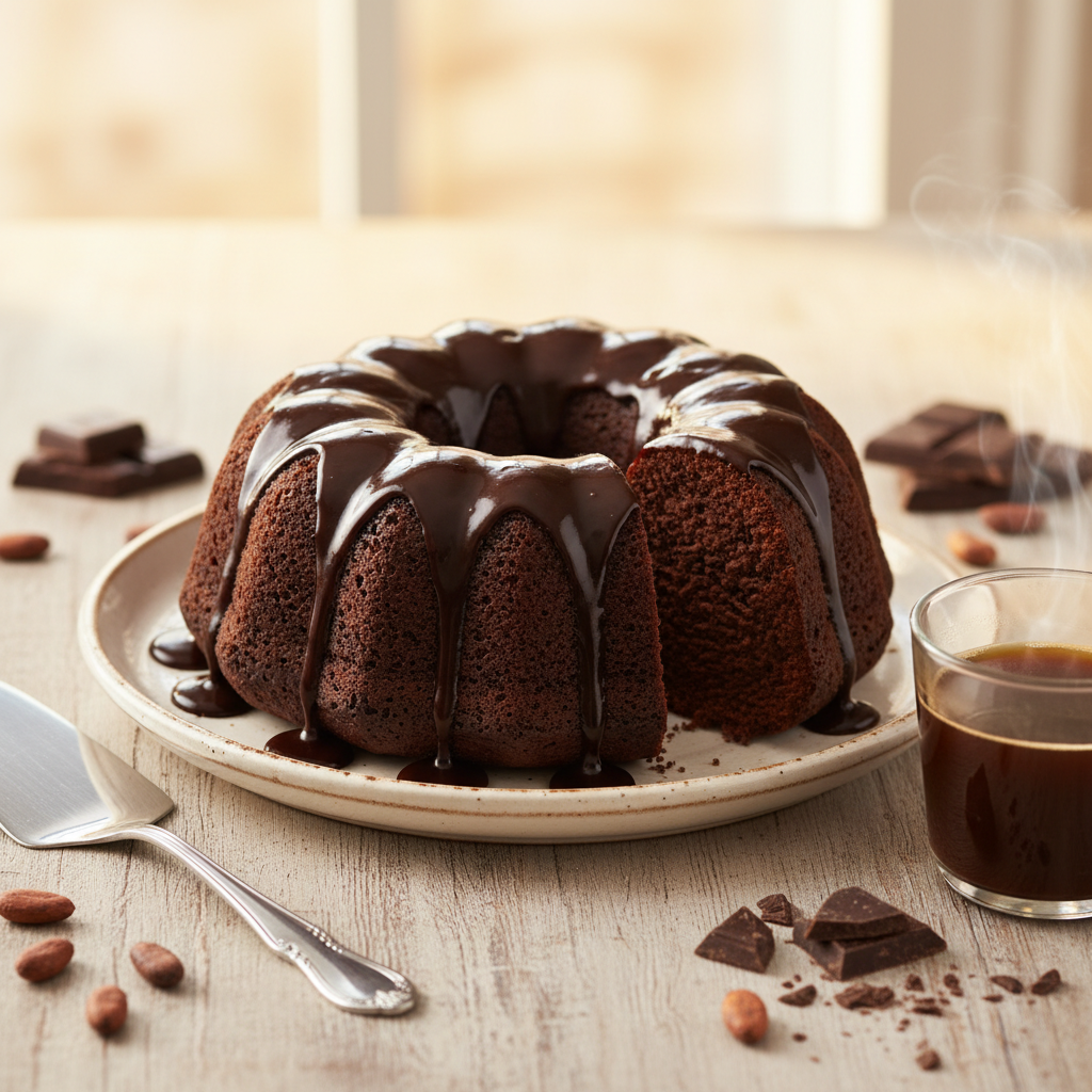Best Easy Moist Homemade Chocolate Bundt Cake Recipe