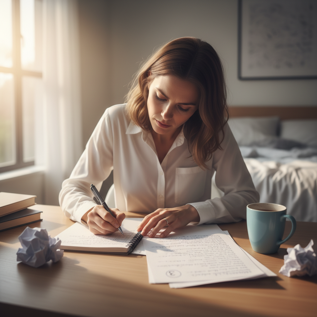 Vibrant and uplifting image representing the Top Benefits of Morning Pages including clarity, reduced anxiety, creativity, and mindfulness