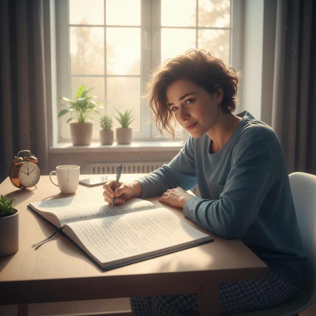 Step-by-step infographic highlighting the Best Morning Pages Technique