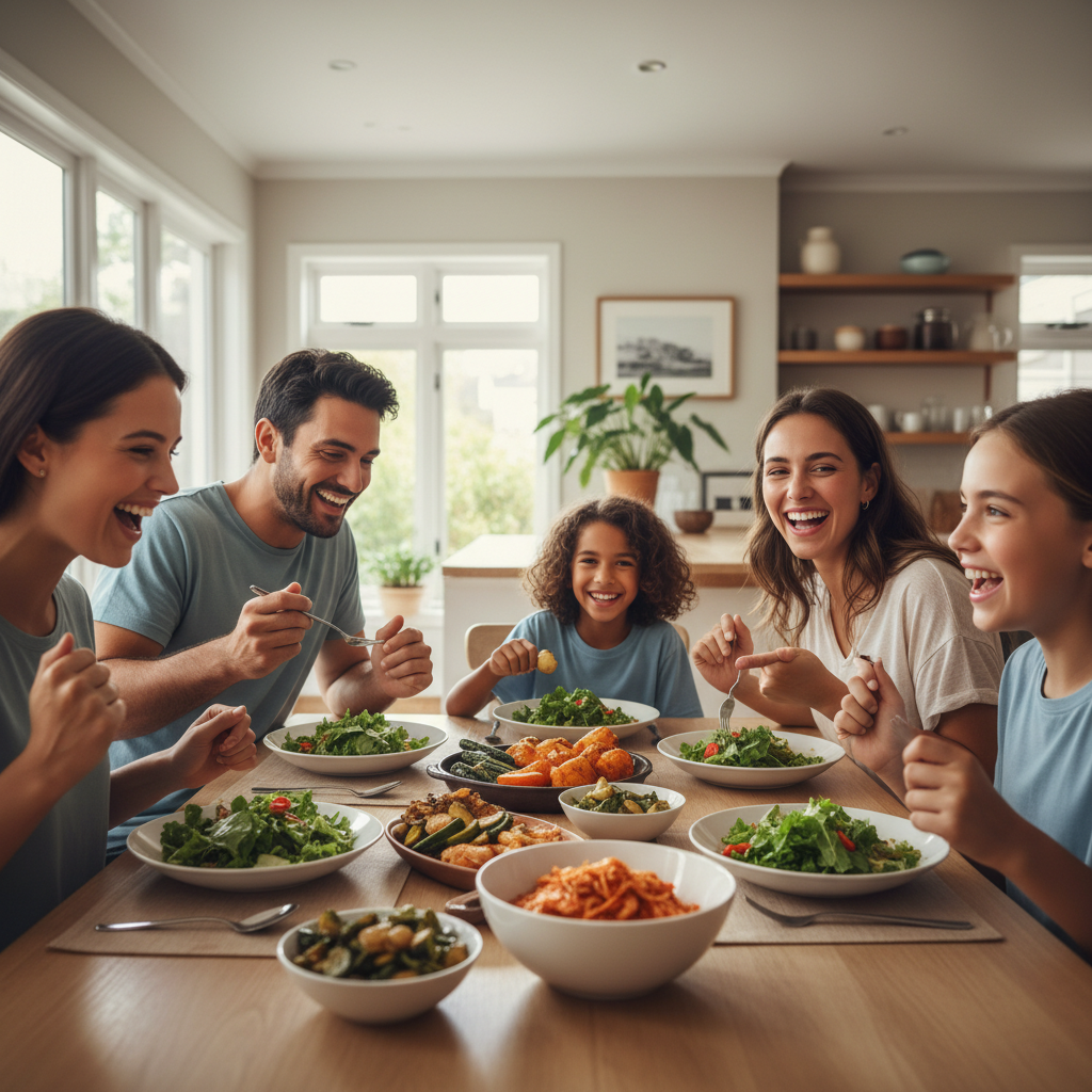 Diagram of the gut-brain axis highlighting the microbiome and its influence on mood and mental health, with friendly gut microbes and brain communication signals.