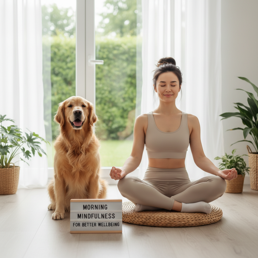An inviting bedroom setting illustrating quality sleep, showing a person peacefully sleeping with a calming bedtime ritual, like reading a book or listening to soft music.