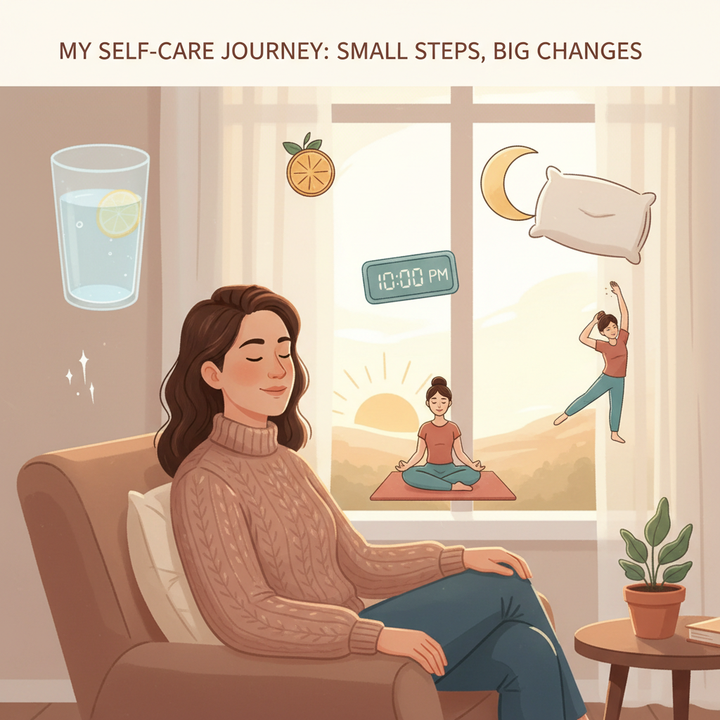 A conceptual image representing the importance of consistency in self-care, such as a calendar marked with daily self-care activities, and symbols of mental, emotional, and physical well-being