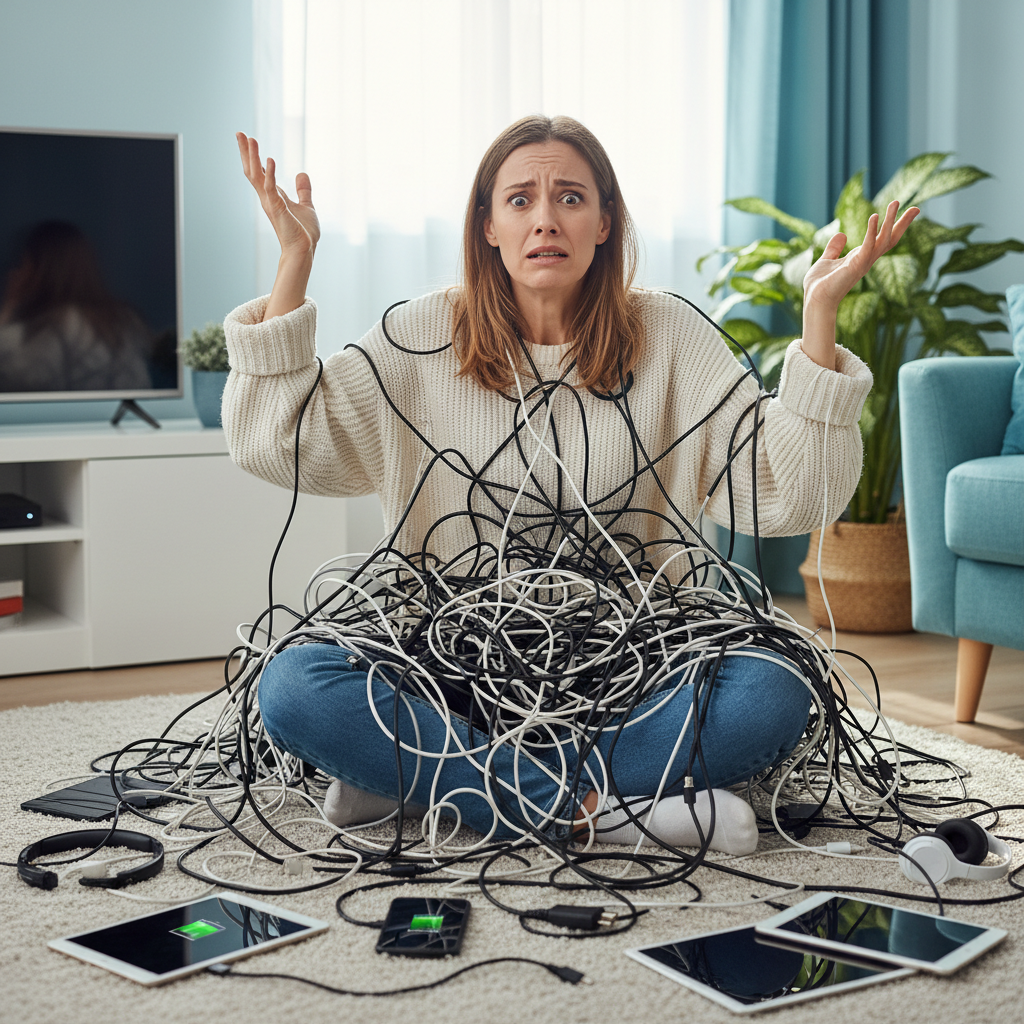 Bedroom setup illustrating sleep hygiene: dark room, no phone, quiet environment