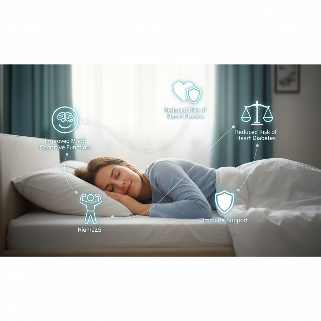 Natural sleep remedies featuring herbal teas such as chamomile and valerian root, aromatherapy diffusers with lavender essential oil, and magnesium supplements on a bedside table