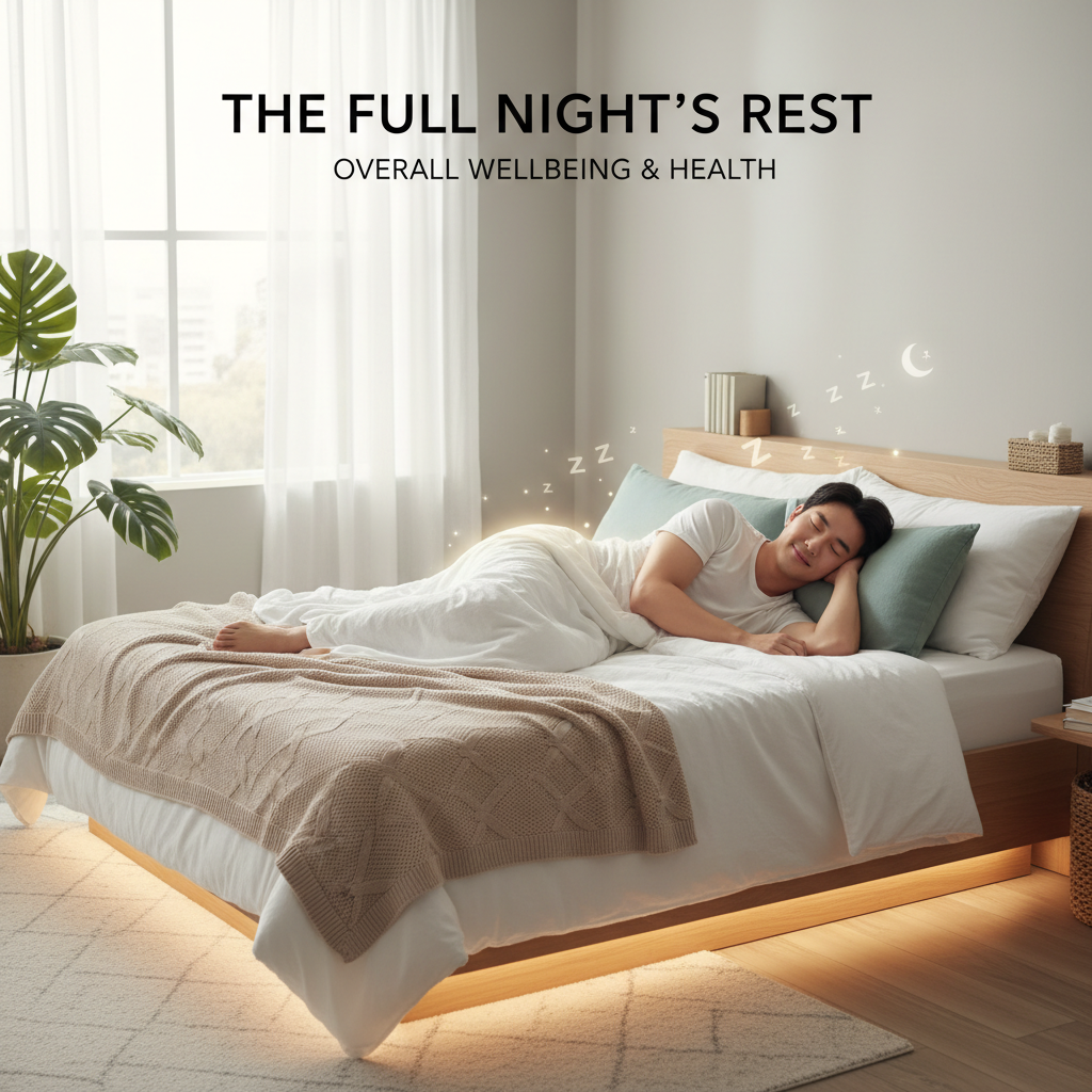 Personal transformation concept depicting someone moving from tired and restless at night to refreshed and energetic in the morning, representing the 'Sleep Glow-Up Story'.