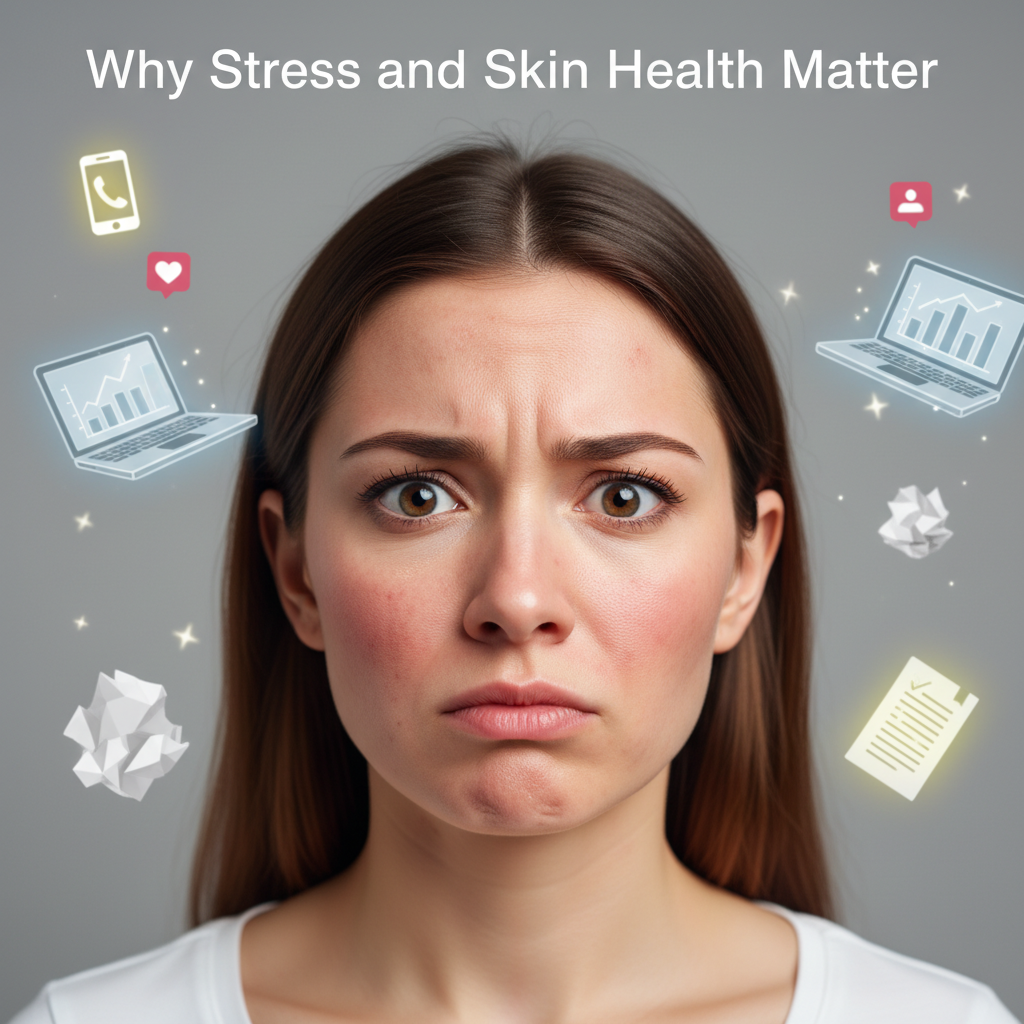 Woman practicing mindfulness and applying a calming face mask