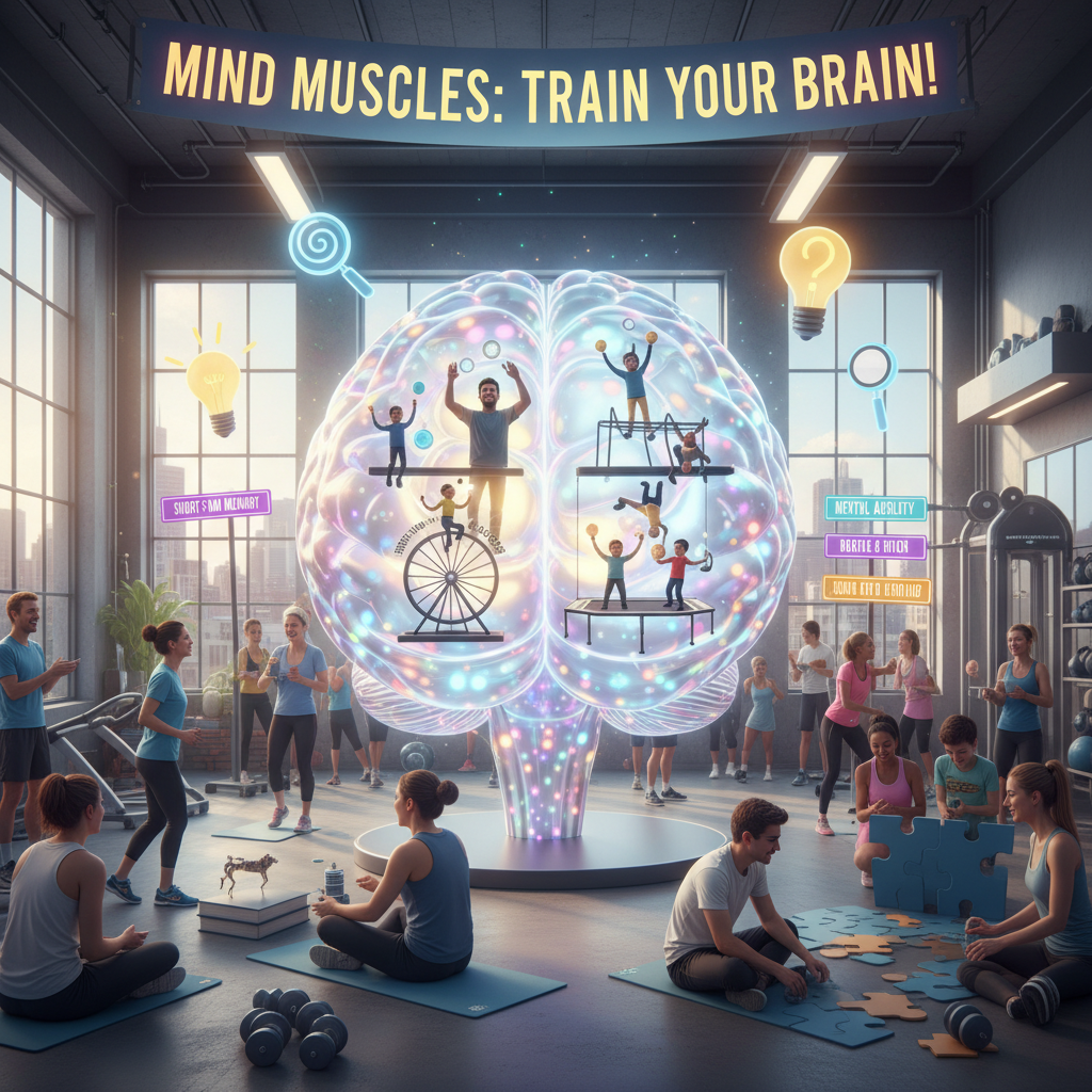 A warm, cultural depiction of elders as wise, knowledgeable figures surrounded by books and symbols of brain health, highlighting the importance of cognitive fitness across generations and cultures.