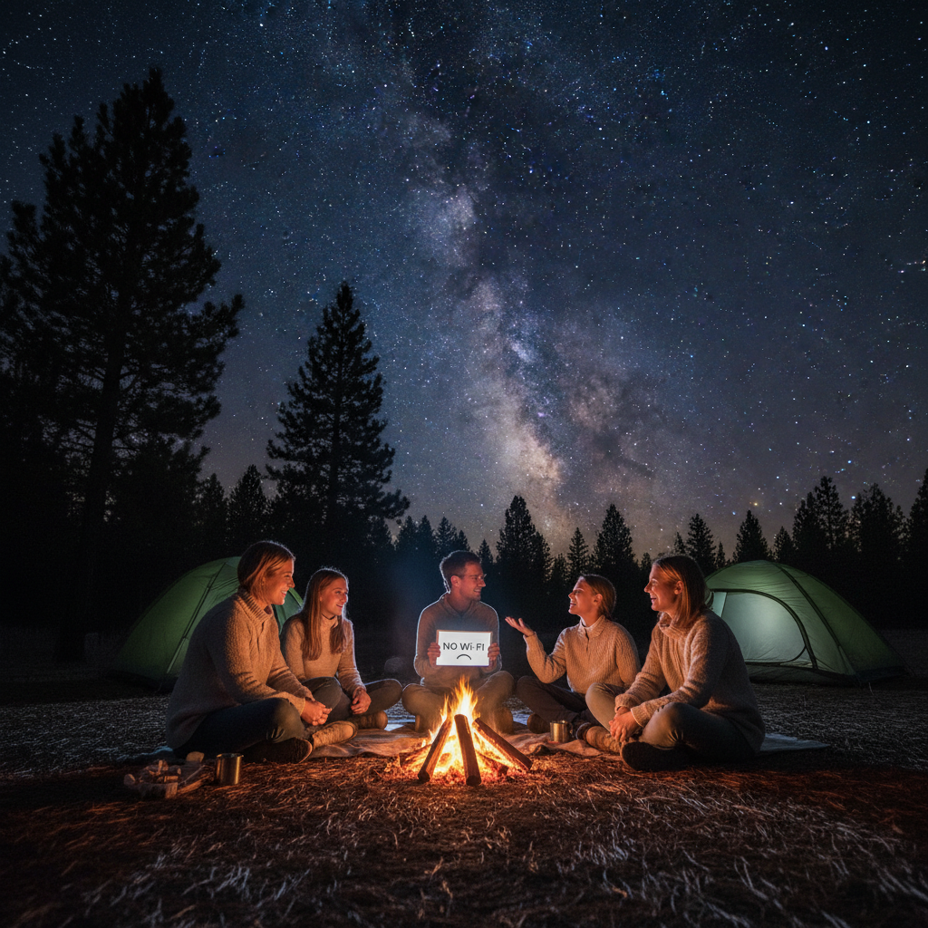 Picturesque views of iconic camping destinations featuring lakes, red rocks, glaciers and tents with glacier views