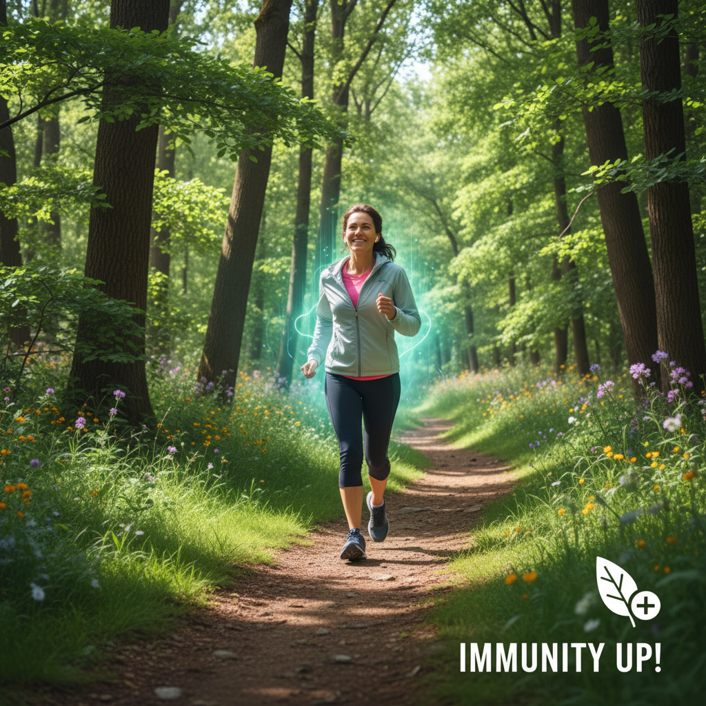 A peaceful bedroom scene portraying quality sleep: a cozy bed in a dark, cool, and quiet room with soft lighting, symbolizing the restoration and repair of the immune system during sleep.