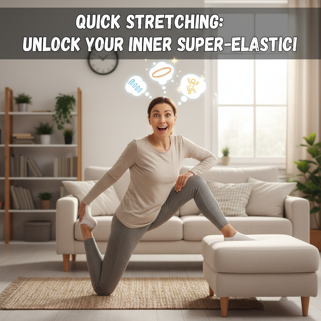 Safety tips for stretching: warm-up, proper technique, breathing, balanced stretches, and pain avoidance, illustrated with a person demonstrating safe stretching practices.