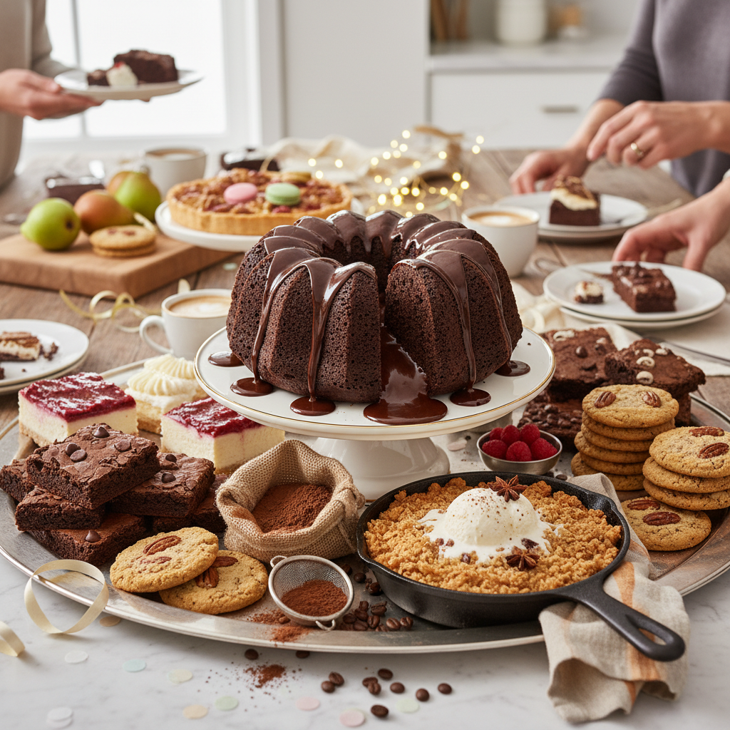 A close-up of a warm, spiced pear crisp served with a scoop of melting vanilla ice cream, showcasing the comforting texture and seasonal fruit topping.