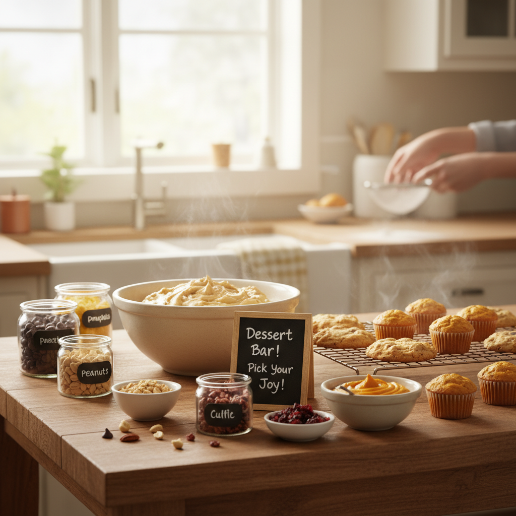 A cozy family celebration scene featuring a rich, moist chocolate bundt cake as the centerpiece dessert, surrounded by happy family members enjoying the gathering.