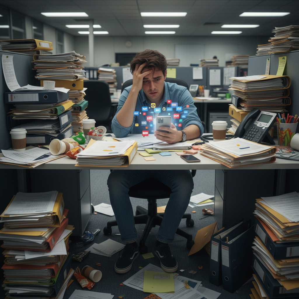 A supportive and positive workplace environment where colleagues encourage each other, showcasing a culture of mental health awareness and teamwork.