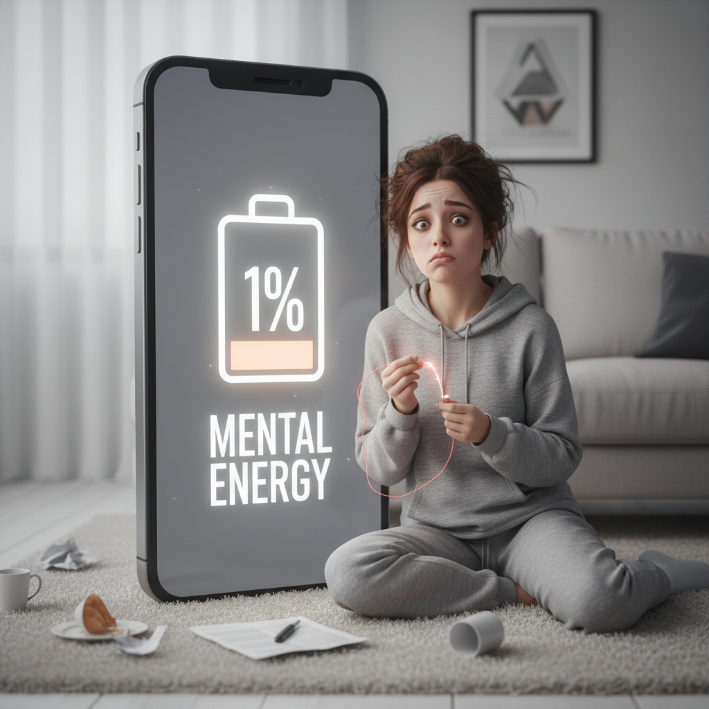 A vibrant and calm environment showcasing mindfulness and well-being: someone meditating, doing yoga or stretching, with healthy foods and water nearby, symbolizing mindful nutrition, hydration, and physical activity.