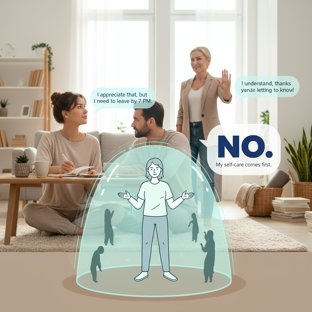 Two people having respectful conversation about limits