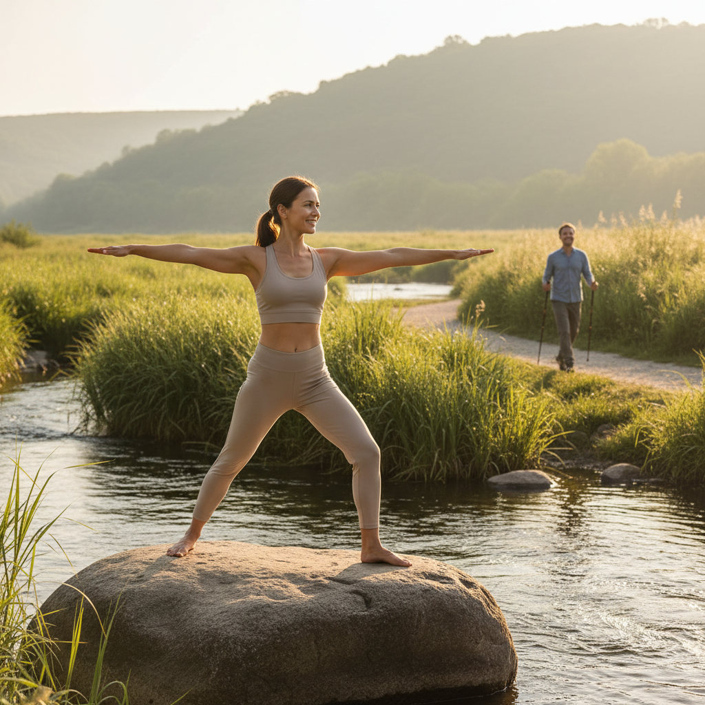 Visual weekly exercise plan calendar highlighting different low impact activities like walking, swimming, yoga, pilates, and cycling for 'Best Easy Low Impact Exercise Routine: Your Weekly Plan'