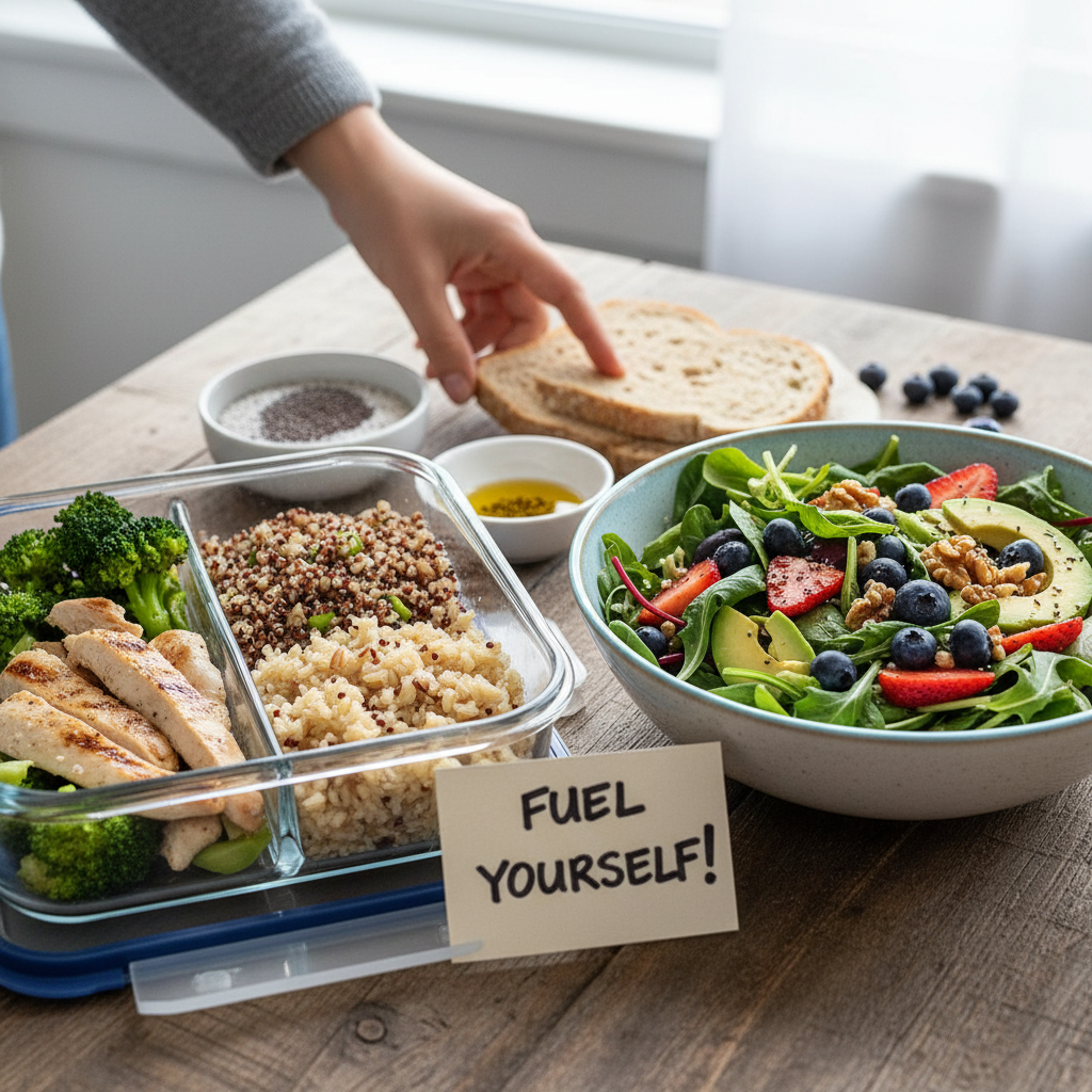 A calming image representing effective stress management, showing a person meditating outdoors or practicing mindfulness with nature and soothing colors.