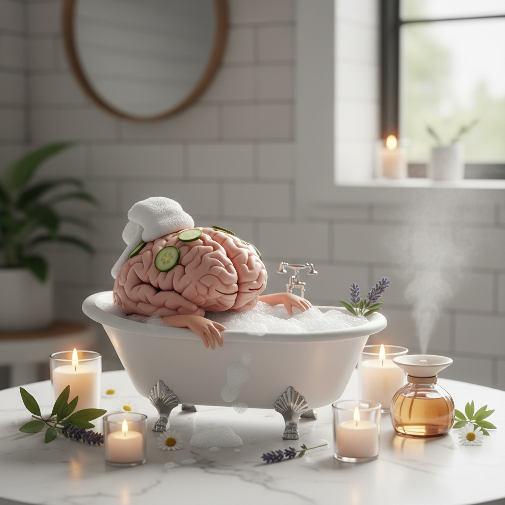 An active individual engaged in exercise such as yoga, walking, or swimming, surrounded by nature to emphasize exercise as a natural mood booster.