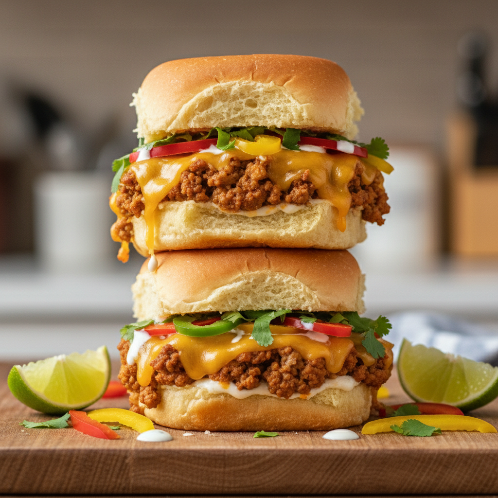 Turkey tacos ingredients on cutting board
