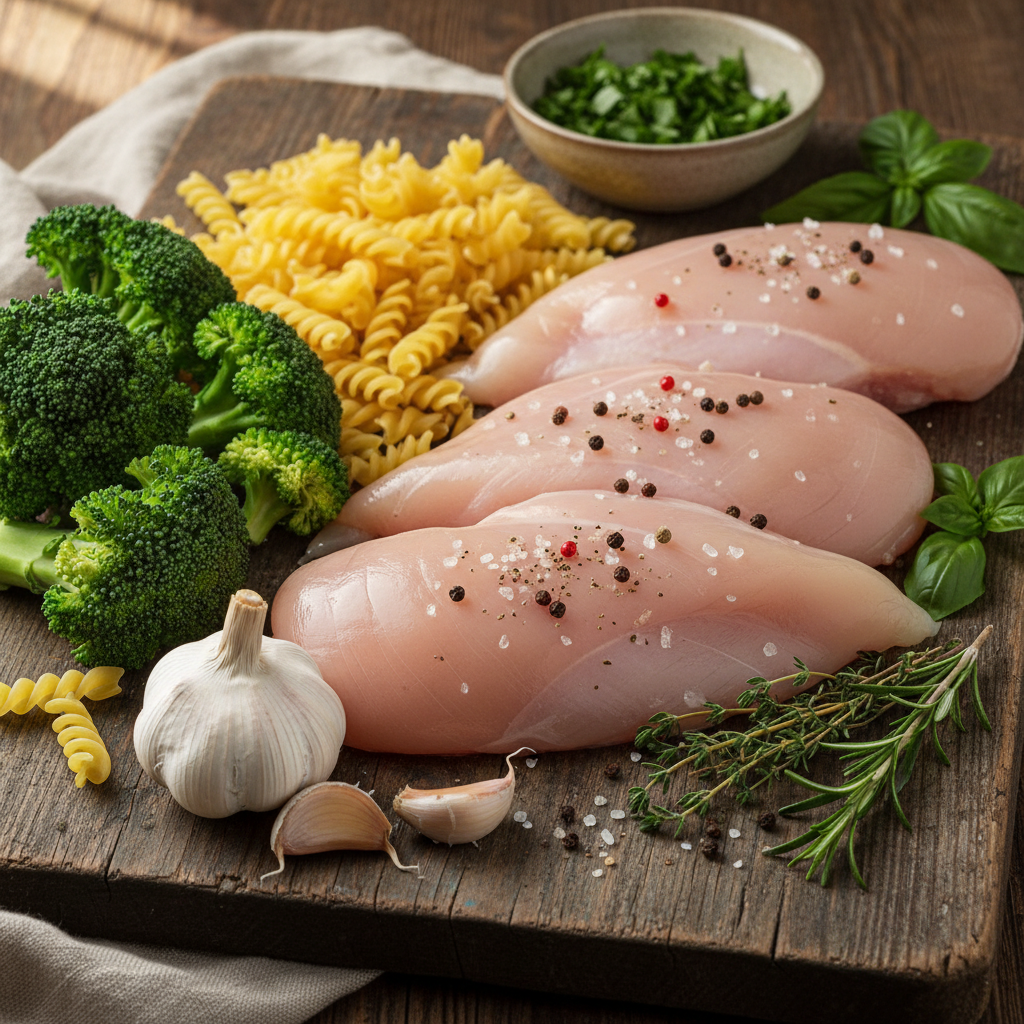 Ingredients for Chicken Broccoli and Ziti