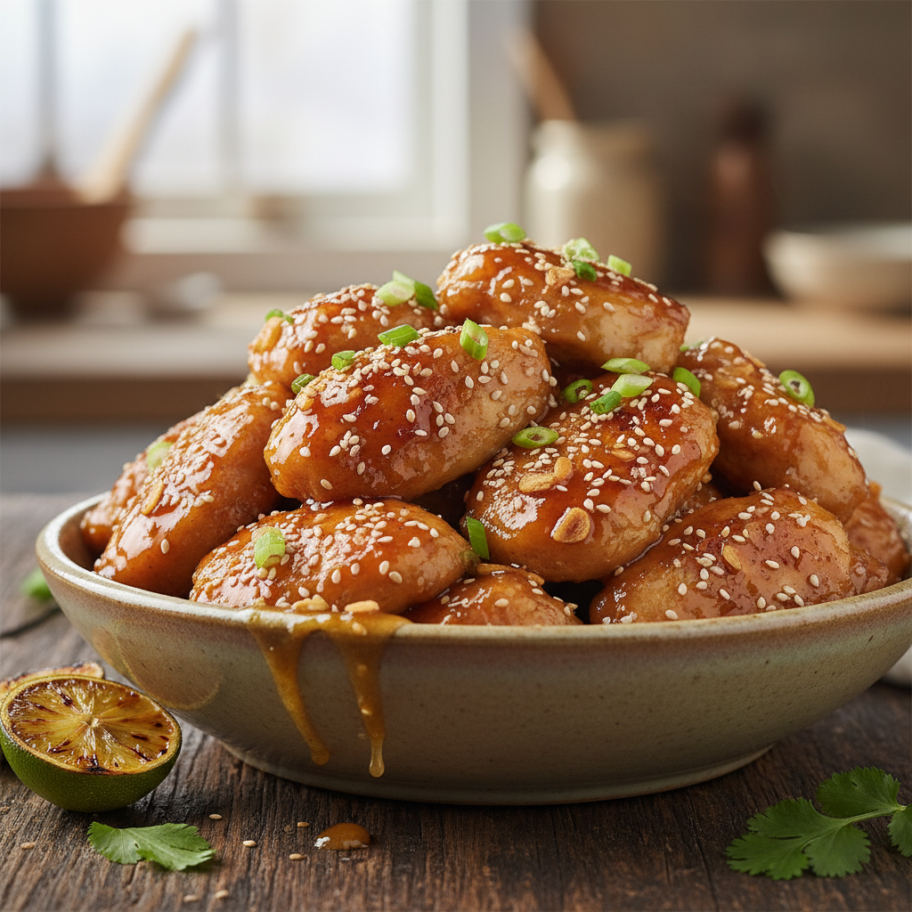 Honey garlic chicken dish