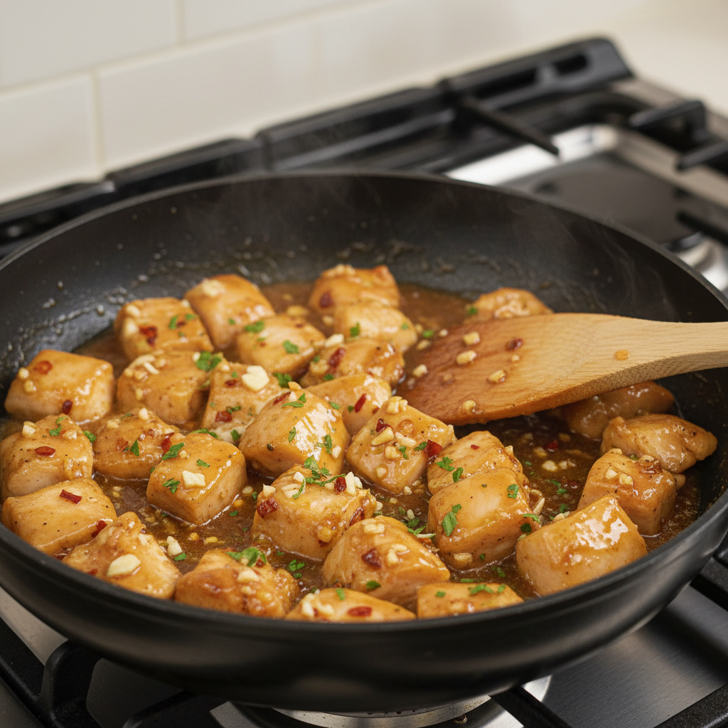 Ingredients for honey garlic chicken