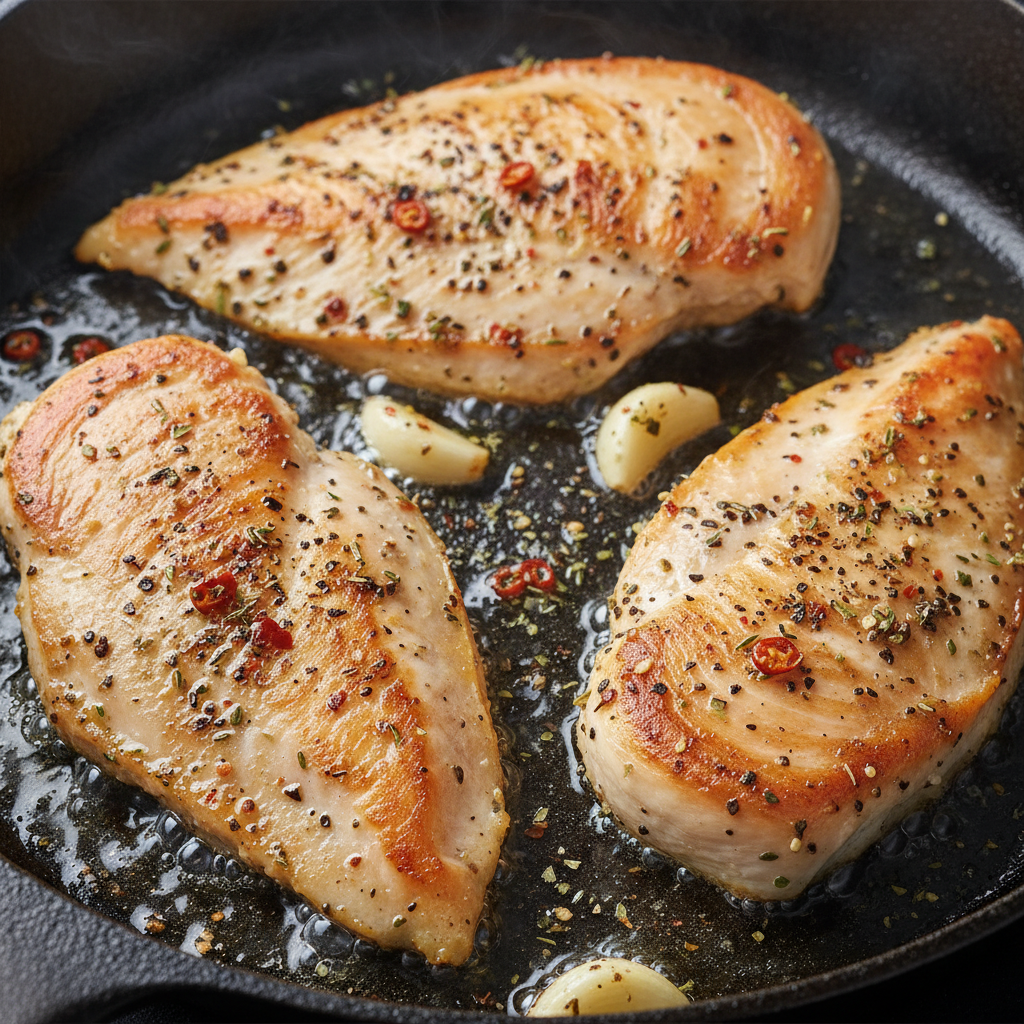 Cooking instructions for grilled chicken and broccoli bowl