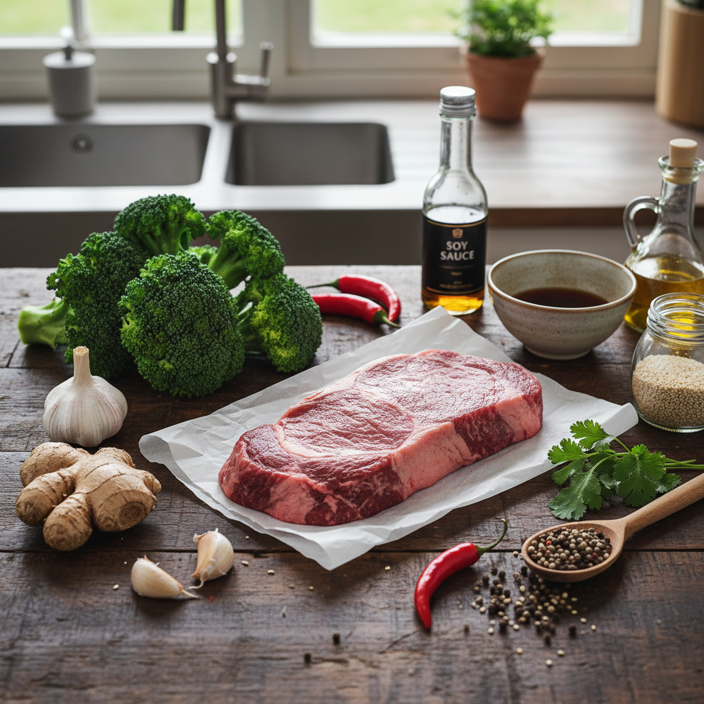 Ingredients for Beef and Broccoli Stir-Fry