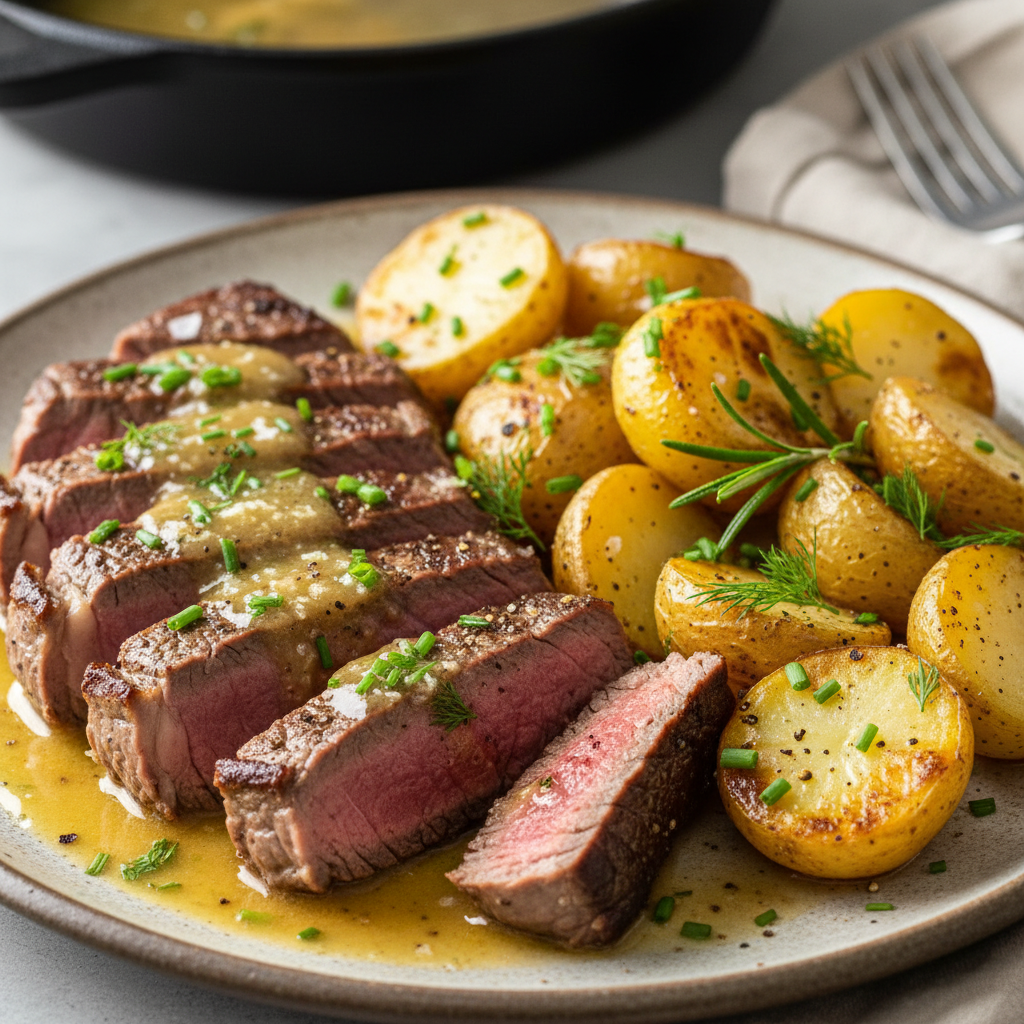 Tips for cooking one pan beef steak and potatoes