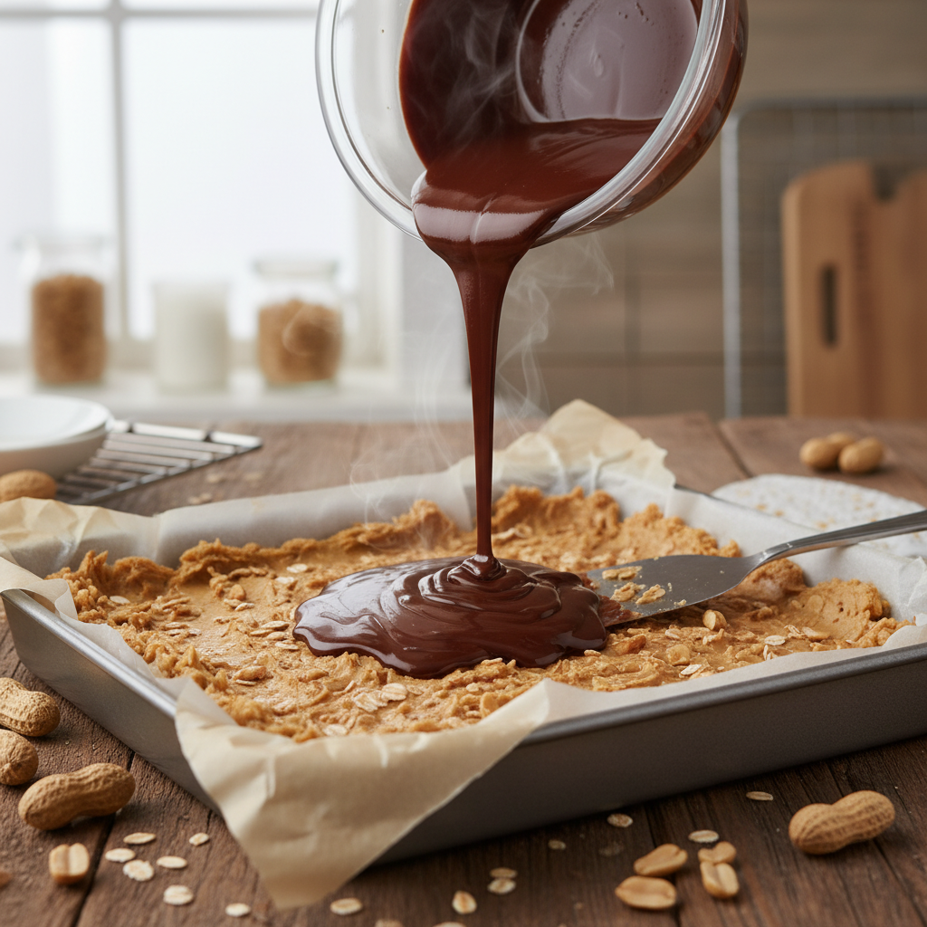 Instructions to make no-bake oatmeal peanut butter cups