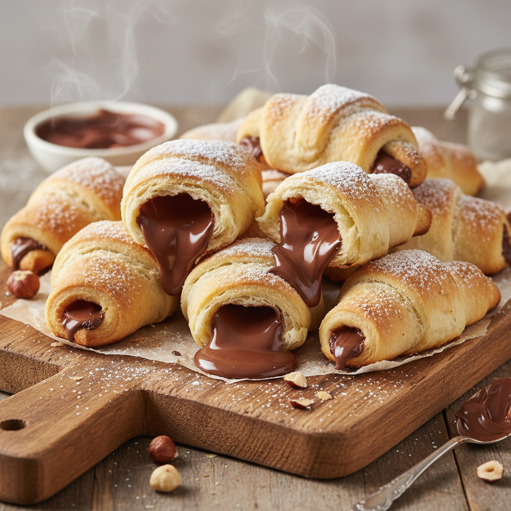 Nutella Crescent Rolls Dough Preparation