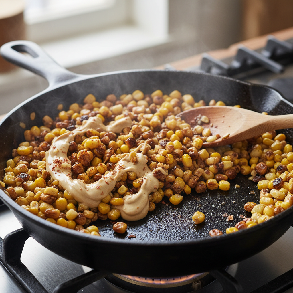 Various ingredients for Mexican street corn chicken rice bowl