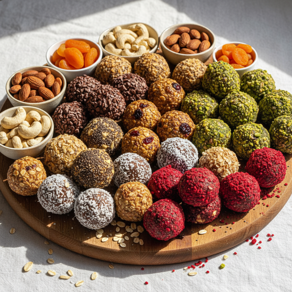 Energy ball snack ingredients