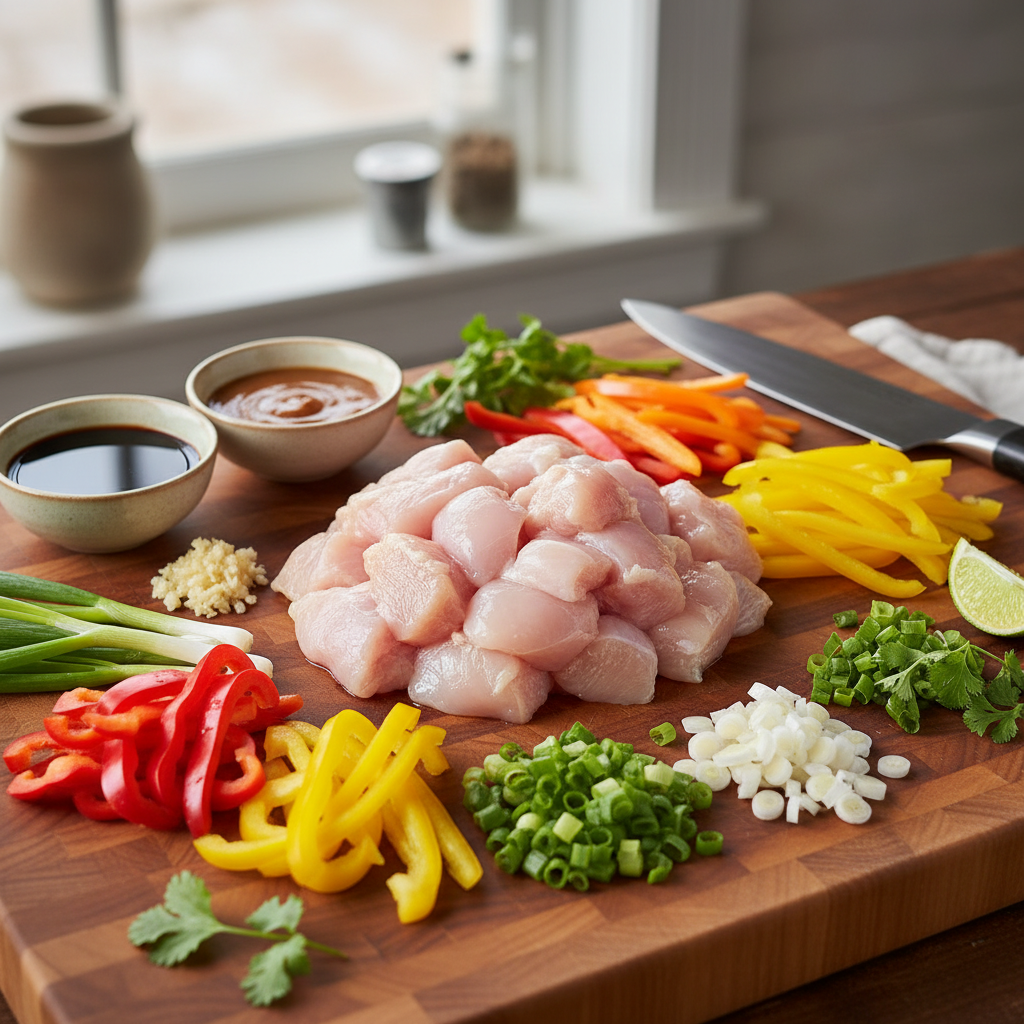 Ingredients for Black Pepper Chicken