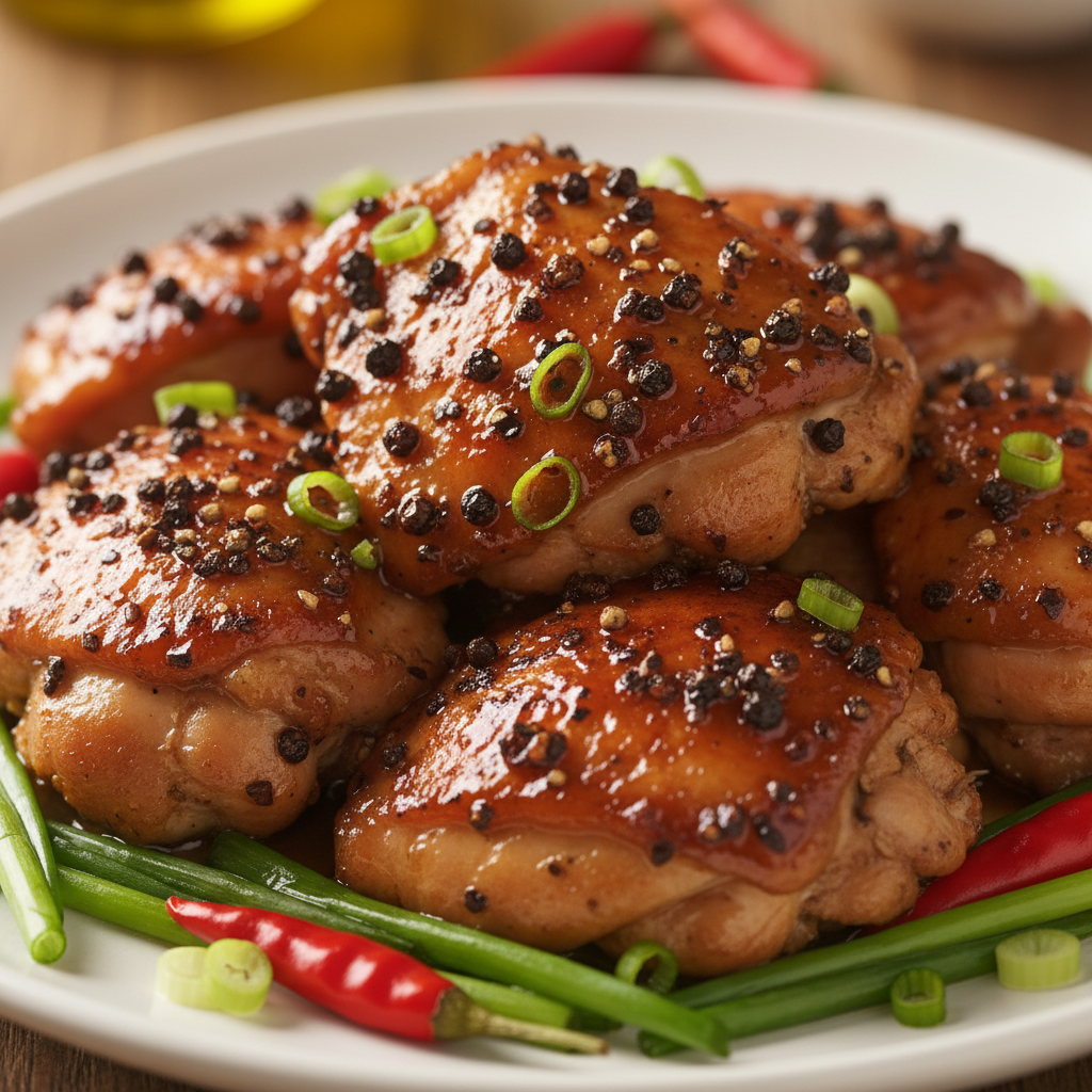 Black Pepper Chicken dish