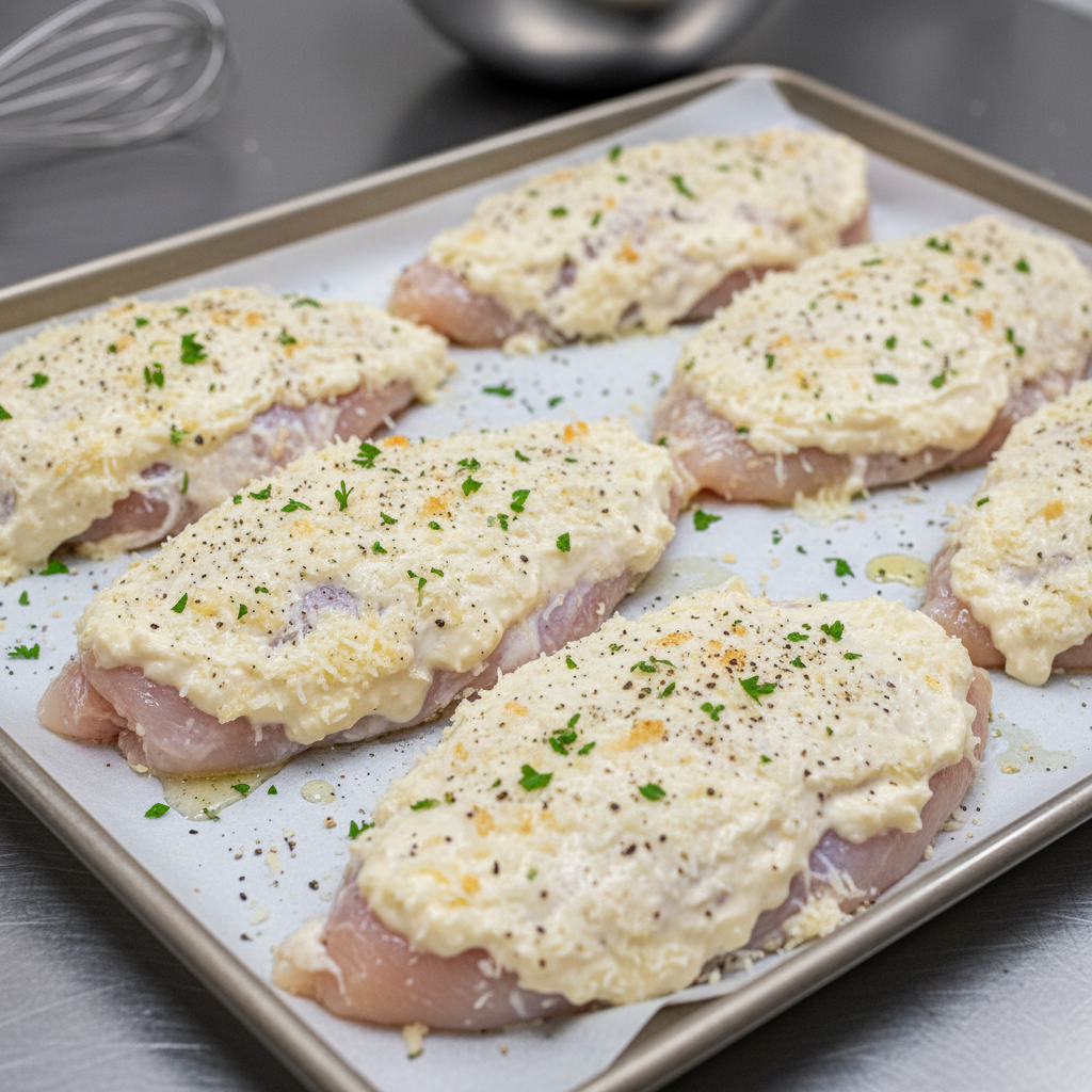 Cooking Instructions for Mayonnaise and Parmesan Chicken