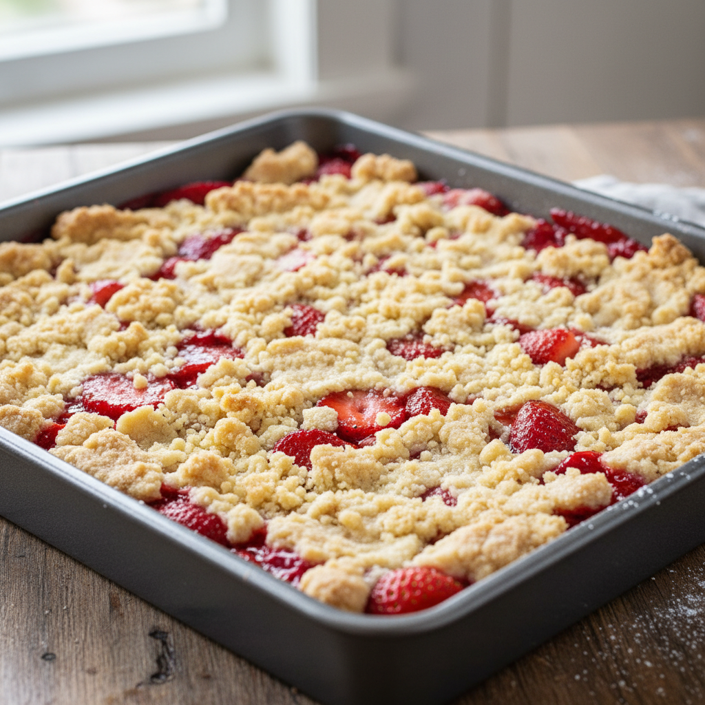 Instructions Steps for Strawberry Crumble Bars