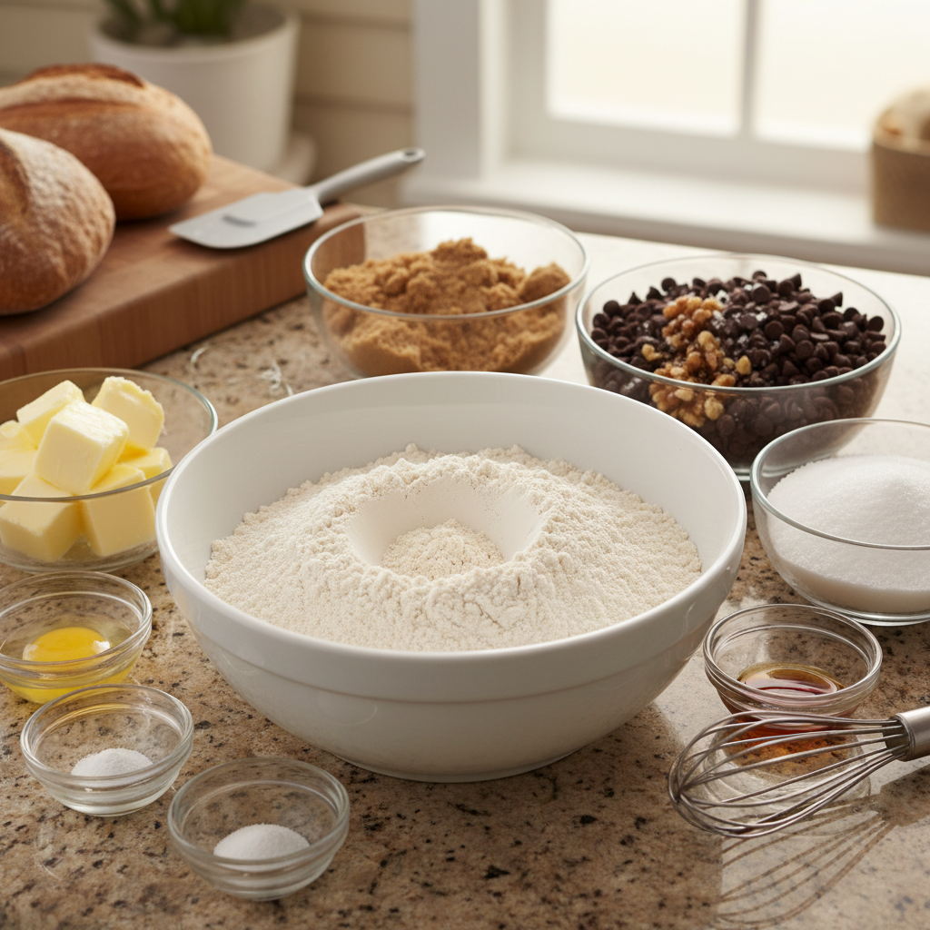 Ingredients for edible cookie dough