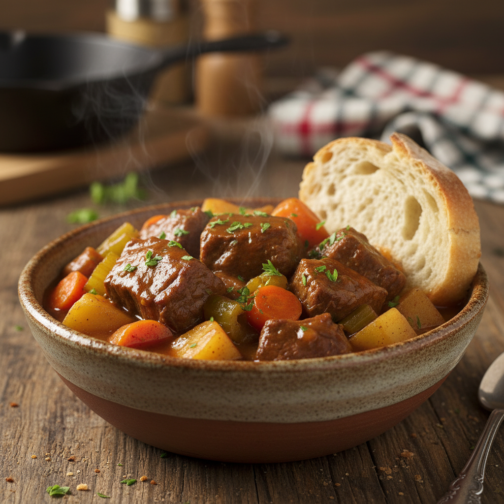 Easy Crock Pot Beef Stew preparation