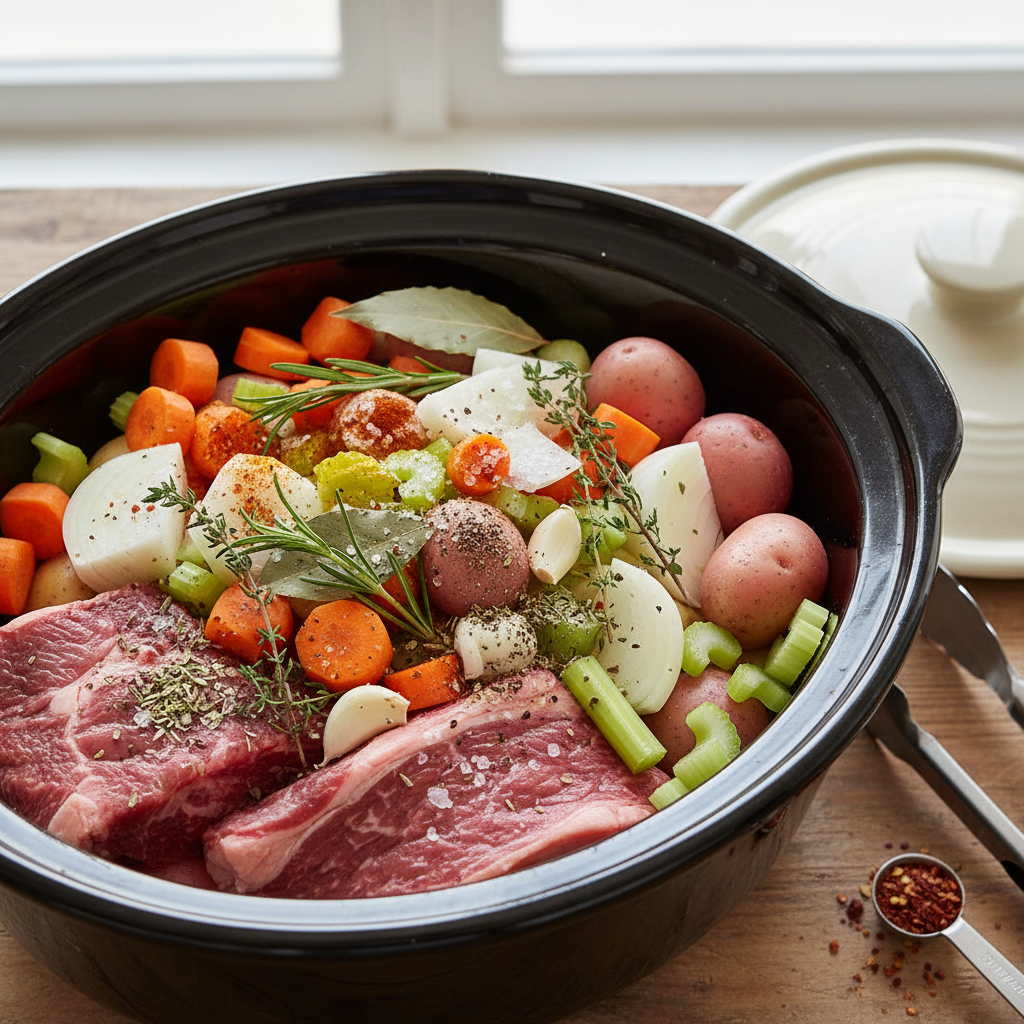 Ingredients for Easy Crock Pot Beef Stew