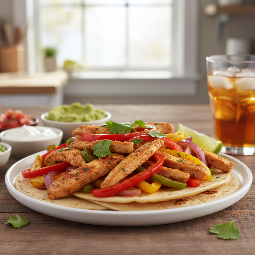 Air fryer chicken fajitas ingredients and seasonings