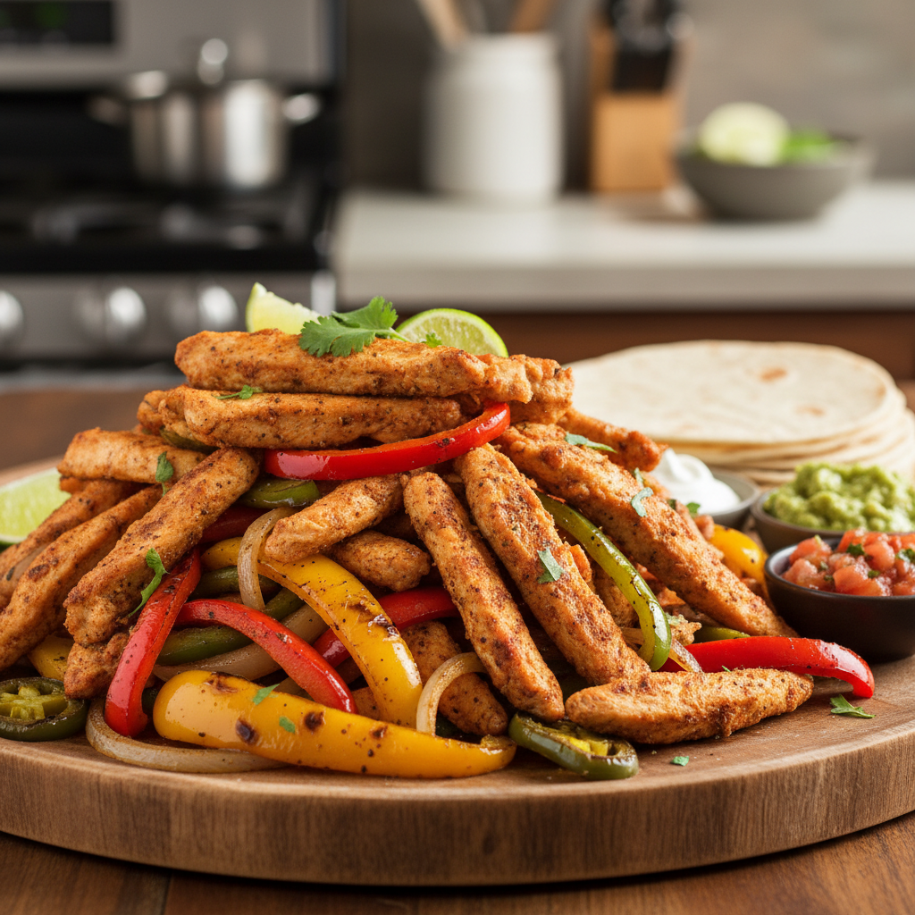 Air fryer chicken fajitas overview