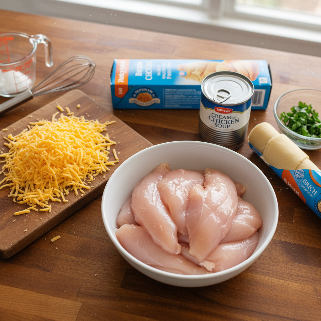 Ingredients for Chicken Crescent Rolls