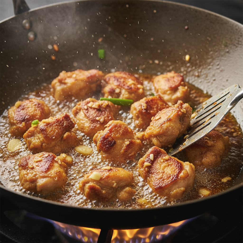 Ingredients for chicken marinade and sauce