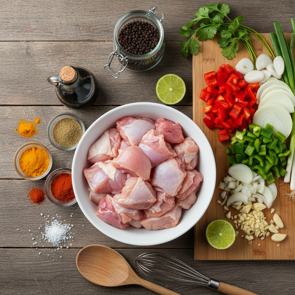 Ingredients for Black Pepper Chicken