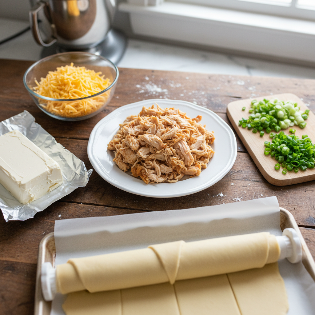 Ingredients for chicken crescent rolls