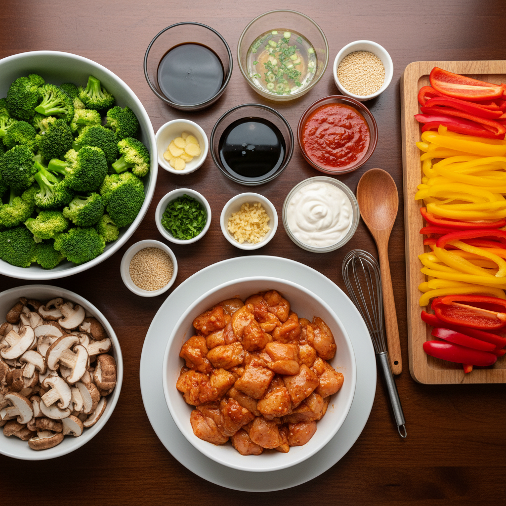 Ingredients for Chicken with Mixed Vegetables