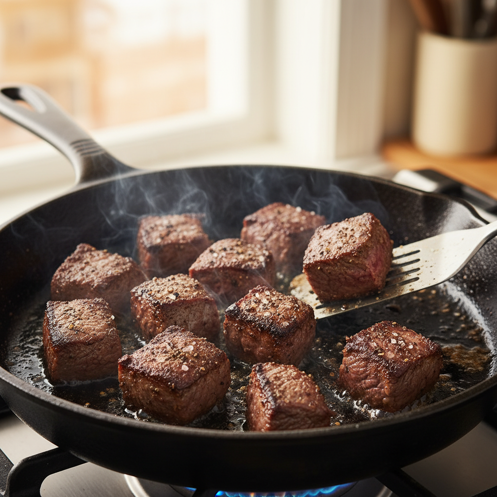 Ingredients for sticky spiced beef