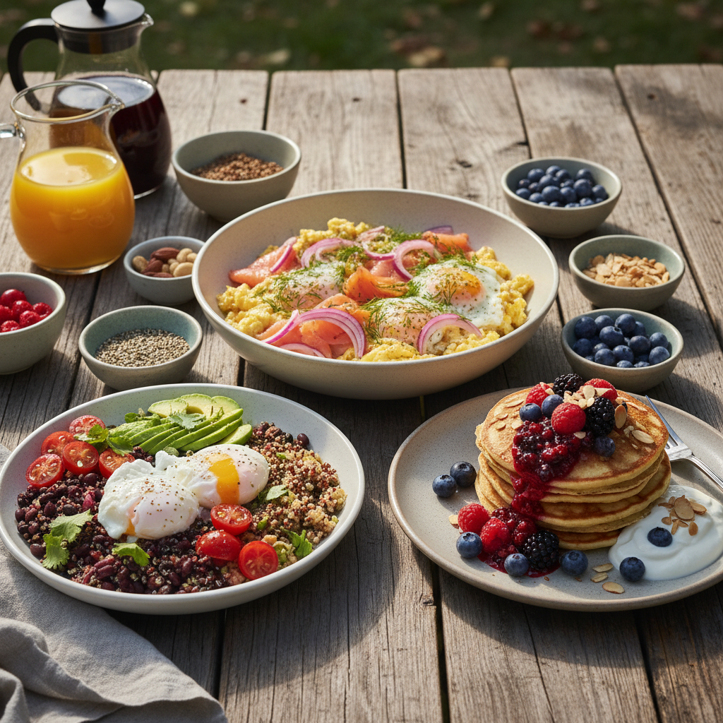 High-protein breakfast preparation