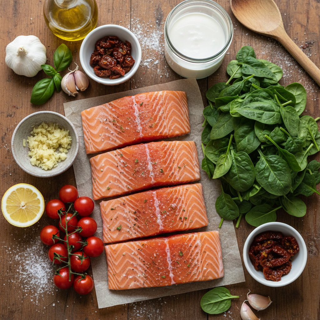 Ingredients for Tuscan Salmon
